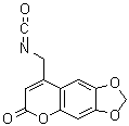 structure of CAS# 97744-89-3, 8-(Isocyanatomethyl)-6H-[1,3]dioxolo[4,5-g]chromen-6-one;4-ISOCYANATOMETHYL-6,7-METHYLENEDIOXYCOUMARIN;6,7-methylenedioxy-4-isocyanatomethylcoumarin;6,7-Methy<wbr>lenedioxy<wbr>-4-isocya<wbr>natomethy<wbr>lcoumarin<wbr> [for HPL<wbr>C Labelin<wbr>g]