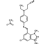 CAS#: 97765-53-2， 3-[[4-[(6-chloro-1,3-dimethyl-2H-benzotriazol-1-ium-4-yl)azo]phenyl]-ethyl-amino]propanenitrile acetate