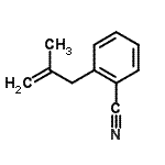结构式 CAS# 97780-98-8, 2-(2-甲基-2-丙烯-1-基)苯甲腈