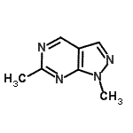 结构式 CAS# 98277-10-2, 1,6-二甲基-1H-吡唑并[3,4-d]嘧啶