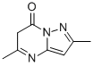 structure of CAS# 98488-10-9, 2,5-Dimethyl-Pyrazolo[1,5-a]Pyrimidin-7(4H)-One;Zinc00156170;2,5-Dimethyl-4,7-Dihydropyrazolo[1,5-A]Pyrimidin-7-One;Mls000686285