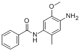 structure of CAS# 99-21-8, N-(4-Amino-5-methoxy-2-methylphenyl)benzamide;N-(4-Amino-5-Methoxy-2-Methyl-Phenyl)Benzamide;Zinc00105322;Sr-01000636089-1