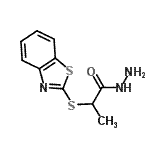 结构式 CAS# 99055-98-8, 2-(1,3-苯并噻唑-2-基硫基)丙酰肼