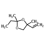 CAS 登录号：99182-78-2， 2-乙基-2,4-二甲基-4-乙烯基-1,3-二氧戊环