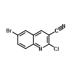 structure of CAS# 99465-04-0, 6-Bromo-2-chloro-3-quinolinecarbonitrile;6-Bromo-2-chloro-3-cyanoquinoline;6-Bromo-2-chloro-3-quinolinecarbonitrile;MFCD09787668
