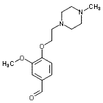 structure of CAS# 99556-74-8, 3-Methoxy-4-[2-(4-methyl-1-piperazinyl)ethoxy]benzaldehyde;3-methoxy-4-(2-(4-methylpiperazin-1-yl)ethoxy)benzaldehyde;3-methoxy-4-[2-(4-methyl-1-piperazinyl)ethoxy]benzaldehyde;3-methoxy-4-[2-(4-methylpiperazin-1-yl)ethoxy]benzaldehyde