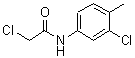structure of CAS# 99585-97-4, 2-Chloro-N-(3-chloro-4-methylphenyl)acetamide;2-chloro-N-(3-chloro-4-methylphenyl)acetamide;2-Chloro-N-(3-chloro-4-methyl-phenyl)-acetamide;MFCD00032562