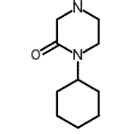 structure of CAS# 99976-73-5, 1-Cyclohexyl-2-piperazinone;1-cyclohexylpiperazin-2-one;1-Cyclohexyl-piperazin-2-one;BAS 08767108