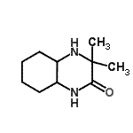 structure of CAS# 99976-77-9, 3,3-Dimethyloctahydro-2(1H)-quinoxalinone;4,4-dimethyl-2,5-diazabicyclo[4.4.0]decan-3-one;MFCD09731949