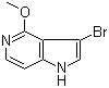 3-溴-4-甲氧基-1H-吡咯并[3,2-c]吡啶分子结构 (CAS 1000341-22-9)