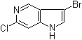 结构式 CAS# 1000341-61-6, 3-溴-6-氯-1H-吡咯并[3,2-c]吡啶