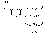 结构式 CAS# 1000370-24-0, 3-(3-氟苄基)-4-[(3-氟苄基)氧基]苯甲醛