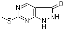结构式 CAS# 100047-42-5, 1,2-二氢-6-(甲硫基)-3H-吡唑并[3,4-d]嘧啶-3-酮