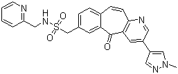structure of CAS# 1001917-37-8, MK-8033;3-(1-Methyl-1H-pyrazol-4-yl)-5-oxo-N-(2-pyridinylmethyl)-5H-benzo[4,5]cyclohepta[1,2-b]pyridine-7-methanesulfonamide