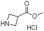 structure of CAS# 100202-39-9, Methyl azetidine-3-carboxylate hydrochloride;Azetidine-3-carboxylic acid methyl ester hydrochloride