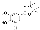 structure of CAS# 1003298-84-7, 3-Chloro-4-hydroxy-5-methoxyphenylboronic acid pinacol ester;2-Chloro-6-methoxy-4-(4,4,5,5-tetramethyl-1,3,2-dioxaborolan-2-yl)phenol