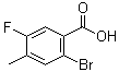 structure of CAS# 1003709-54-3, 2-Bromo-4-methyl-5-fluorobenzoic acid