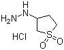 structure of CAS# 1004-15-5, 3-Sulfolanylhydrazine hydrochloride;(Tetrahydro-1,1-dioxido-3-thienyl)hydrazine monohydrochloride; (Tetrahydro-3-thienyl)hydrazineS,S-dioxide hydrochloride ; (Tetrahydro-3-thienyl)hydrazine S,S-dioxide monohydrochloride; (Tetrahydro-1,1-dioxido-3-thienyl)hydrazine hydrochloride