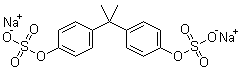双酚 A 二硫酸酯二钠盐分子结构 (CAS 10040-44-5)