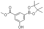 结构式 CAS# 1004294-79-4, 3-羟基-5-(甲氧羰基)苯硼酸频哪醇酯