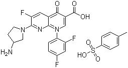 structure of CAS# 100490-36-6, Tosufloxacin tosilate;Tosufloxacin p-toluenesulfonate