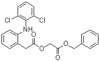 结构式 CAS# 100499-89-6, 醋氯芬酸苄酯