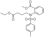 结构式 CAS# 100627-39-2, 2-[(4-乙氧基-4-氧代丁基)(4-甲基苯磺酰基)氨基]苯甲酸甲酯
