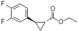 structure of CAS# 1006376-61-9, (1R,2R)-2-(3,4-Difluorophenyl)cyclopropanecarboxylic acid ethyl ester