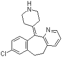 structure of CAS# 100643-71-8, Desloratadine;8-Chloro-6,11-dihydro-11-(4-piperdinylidene)-5H-benzo[5,6]cyclohepta[1,2-b]pyridine