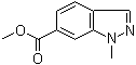 structure of CAS# 1007219-73-9, 1-Methyl-1H-indazole-6-carboxylic acid methyl ester