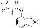 N-(Methyl-d<sub>3</sub>)carbamic acid 2,3-dihydro-2,2-dimethyl-7-benzofuranyl ester molecular structure (CAS 1007459-98-4)