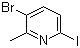structure of CAS# 1008361-77-0, 3-Bromo-6-iodo-2-methylpyridine