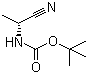 structure of CAS# 100927-09-1, N-[(1R)-1-Cyanoethyl]carbamic acid tert-butyl ester;(R)-(alpha-Cyano-alpha-methylmethyl)carbamic acid tert-butyl ester