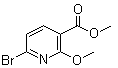 结构式 CAS# 1009735-24-3, 6-溴-2-甲氧基烟酸甲酯