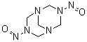 structure of CAS# 101-25-7, 3,7-Dinitroso-1,3,5,7-tetraazabicyclo[3.3.1]nonane;N1,N3-Dinitrosopentamethylenetetramine; NSC 73599; Opex; Opex 93; PTs 55; PU 55; Pentamethylenetetramine, dinitroso-; Porex F; Porofor DNO/F; Unicel 100; Unicel ND; Unicel NDX; Unicell GP 9; Vulcacel B 40; Vulcacel BN; Vulcacel BN 94