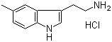 结构式 CAS# 1010-95-3, 5-甲基色胺盐酸盐; 3-(2-氨乙基)-5-甲基吲哚盐酸盐