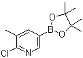 structure of CAS# 1010101-07-1, 6-Chloro-5-methylpyridine-3-boronic acid pinacol ester;2-Chloro-3-methyl-5-(4,4,5,5-tetramethyl-1,3,2-dioxaborolan-2-yl)pyridine