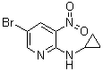 structure of CAS# 1010422-24-8, 5-Bromo-N-cyclopropyl-3-nitro-2-pyridinamine