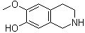 1,2,3,4-四氢-6-甲氧基-7-异喹啉醇分子结构 (CAS 1011-42-3)
