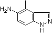 structure of CAS# 101257-89-0, 4-Methyl-1H-indazol-5-amine;5-Amino-4-methyl-1H-indazole