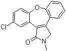 structure of CAS# 1012884-46-6, 11-Chloro-2,3-dihydro-2-methyl-1H-dibenz[2,3:6,7]oxepino[4,5-c]pyrrol-1-one