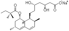 structure of CAS# 101314-97-0, Simvastatin sodium salt;Simvastatin hydroxy acid sodium salt; Simvastatin sodium