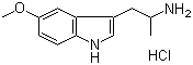 3-(2-氨基丙基)-5-甲氧基吲哚盐酸盐分子结构 (CAS 1016-44-0)