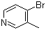 结构式 CAS# 10168-00-0, 4-溴-3-甲基吡啶; 3-甲基-4-溴吡啶