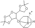 9-O-(1,2:5,6-二-O-异亚丙基-alpha-D-呋喃葡萄糖基)双环[3.3.1]壬烷-9-硼氢化钾分子结构 (CAS 101696-41-7)