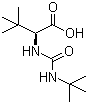 structure of CAS# 101968-85-8, N-tert-Butylcarbamoyl-L-tert-leucine;(2S)-2-(tert-butylaminocarbonylamino)-3,3-dimethylbutanoic acid