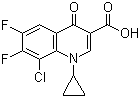 structure of CAS# 101987-89-7, 8-Chloro-1-cyclopropyl-6,7-difluoro-1,4-dihydro-4-oxo-3-quinolinecarboxylic acid