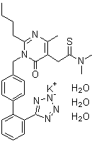 structure of CAS# 1020110-23-9, Fimasartan potassium salt hydrate (1:1:3);BR-A 657