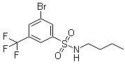 structure of CAS# 1020252-83-8, 3-Bromo-N-butyl-5-(trifluoromethyl)benzenesulfonamide