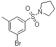structure of CAS# 1020252-96-3, 1-[(3-Bromo-5-methylphenyl)sulfonyl]pyrrolidine